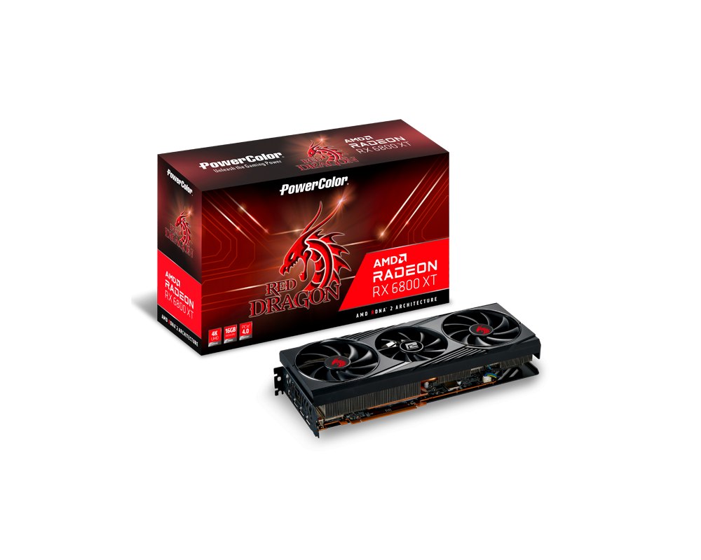 Видеокарта PowerColor Red Dragon AMD Radeon RX 6800 XT 16GB GDDR6 2