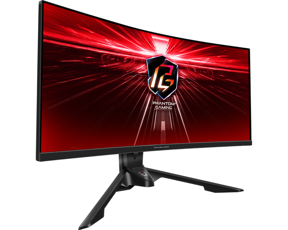 Монитор ASRock PG34WQ15R3A, 34" UHD (3440 x 1440) VA 1500 Curved, 165Hz, 1ms, HDMI, DisplayPort AMD FreeSync WiFi 2