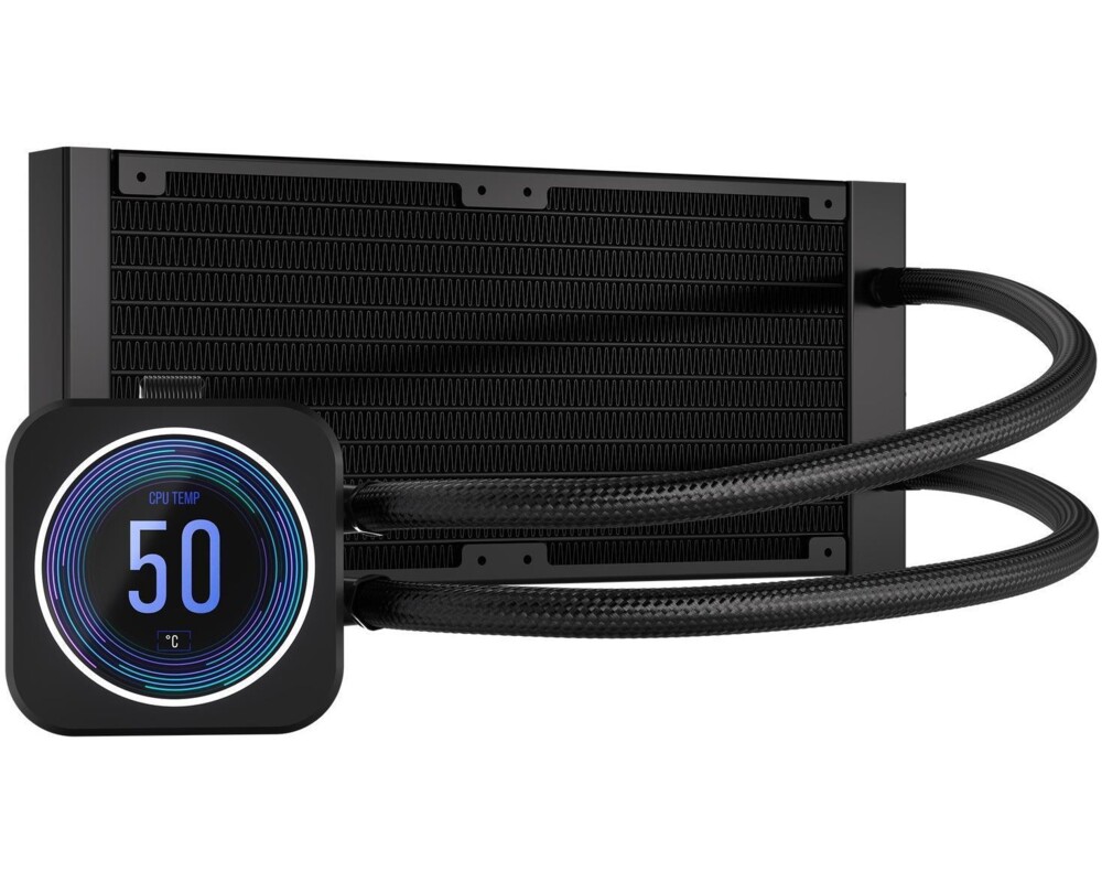 Охладител за процесор Corsair iCUE H100i Elite LCD XT Display Capellix 240 Black RGB AMD/INTEL 2