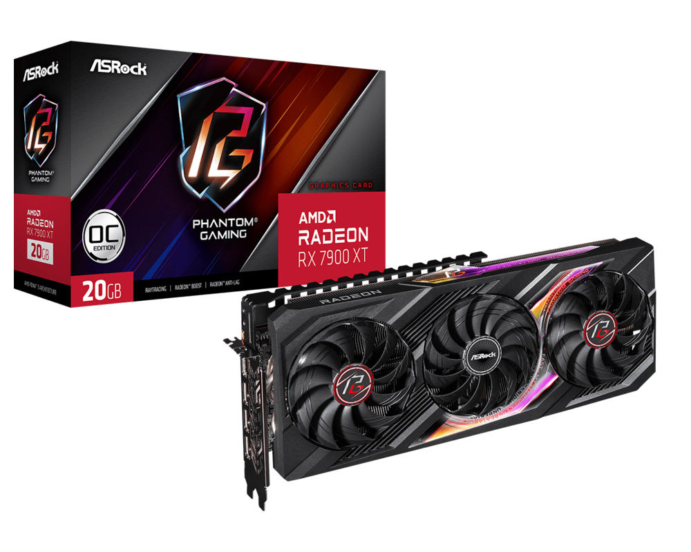 Видеокарта Asrock Radeon RX 7900 XT Phantom Gaming OC 20GB GDDR6 5