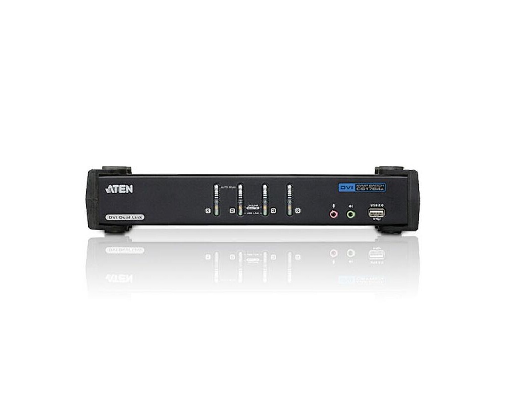 KVM switch KVMP превключвател ATEN CS1784A, 4-портов, USB, DVI Dual Link, Audio 2