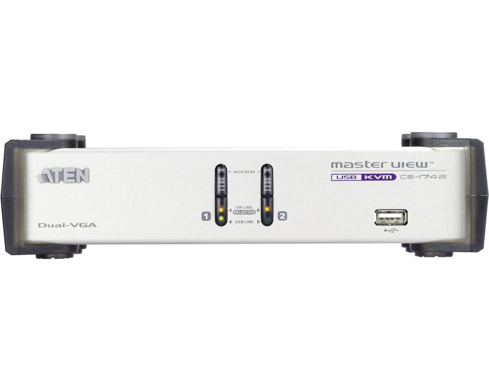 KVM switch KVMP превключвател ATEN CS1742C-AT, 2-портов 3