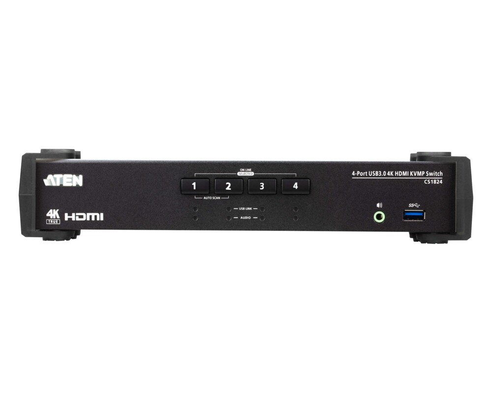 KVM switch KVMP превключвател ATEN CS1824, 4-портов, 4K, USB 3.0, HDMI Audio 2