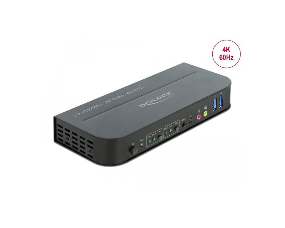 KVM switch KVM превключвател, Delock 11481, 2-портов, USB, HDMI, Audio 2