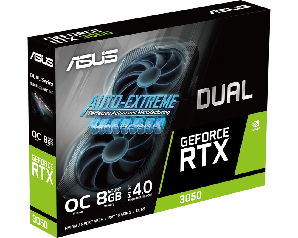 Видеокарта ASUS Dual GeForce RTX 3050 OC Edition 8GB GDDR6X 23