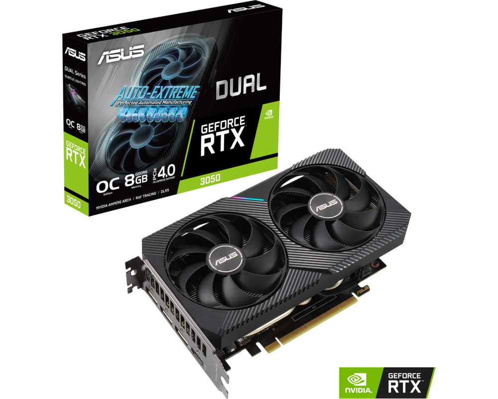 Видеокарта ASUS Dual GeForce RTX 3050 OC Edition 8GB GDDR6X 22