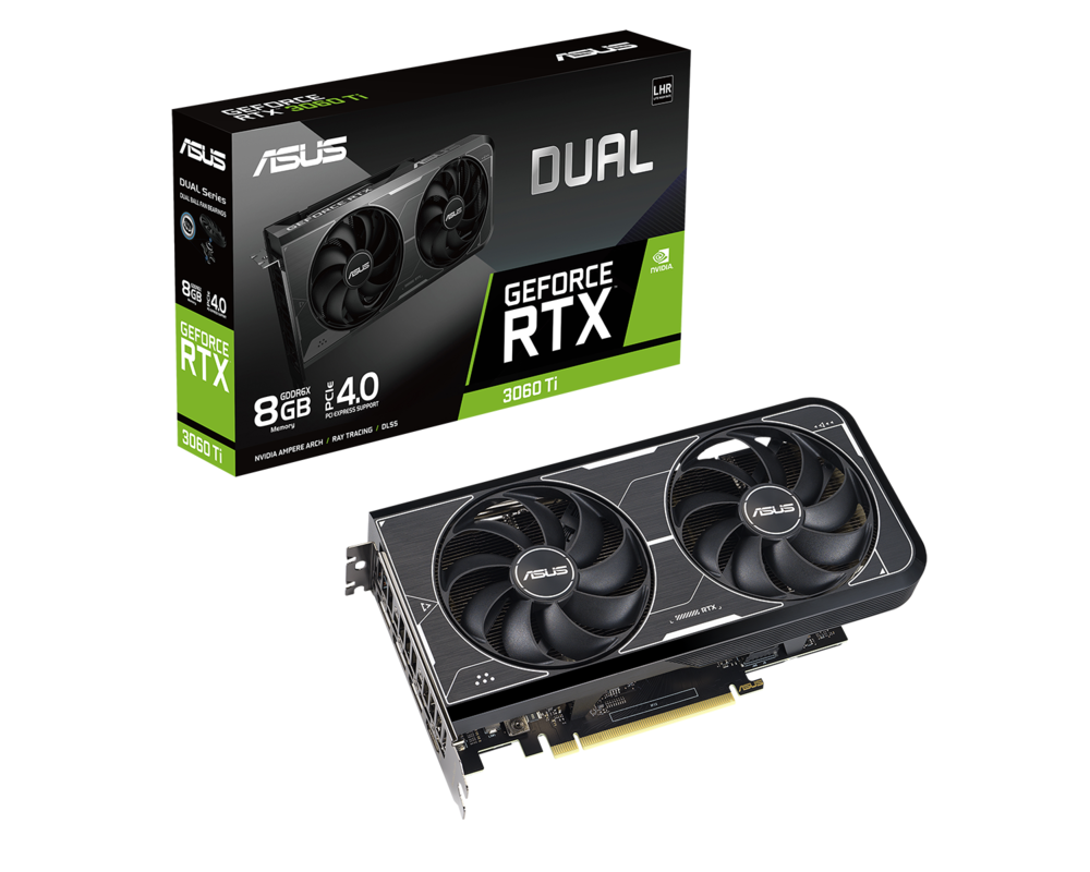 Видеокарта ASUS Dual GeForce RTX 3060 Ti OC Edition 8GB GDDR6X 7