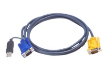  KVM кабел ATEN, PC HDB & USB към 3in1 SPHD(Keyboard/Mouse/Video), Вграден PS/2 към USB конвертор, 1.8 м 657839 ATEN-2L-5202UP на топ цена - PIC.bg