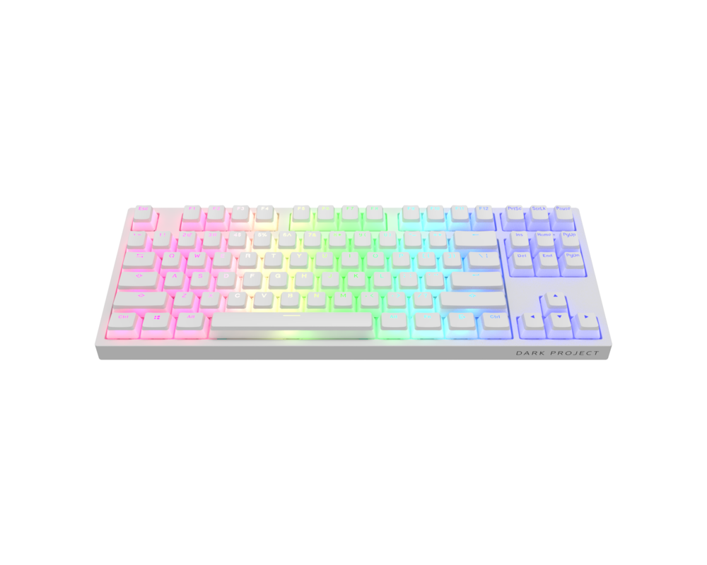 Клавиатура Геймърскa механична клавиатура Dark Project KD87A White TKL - G3MS Sapphire Optical Switches, RGB, PBT Keycaps 2