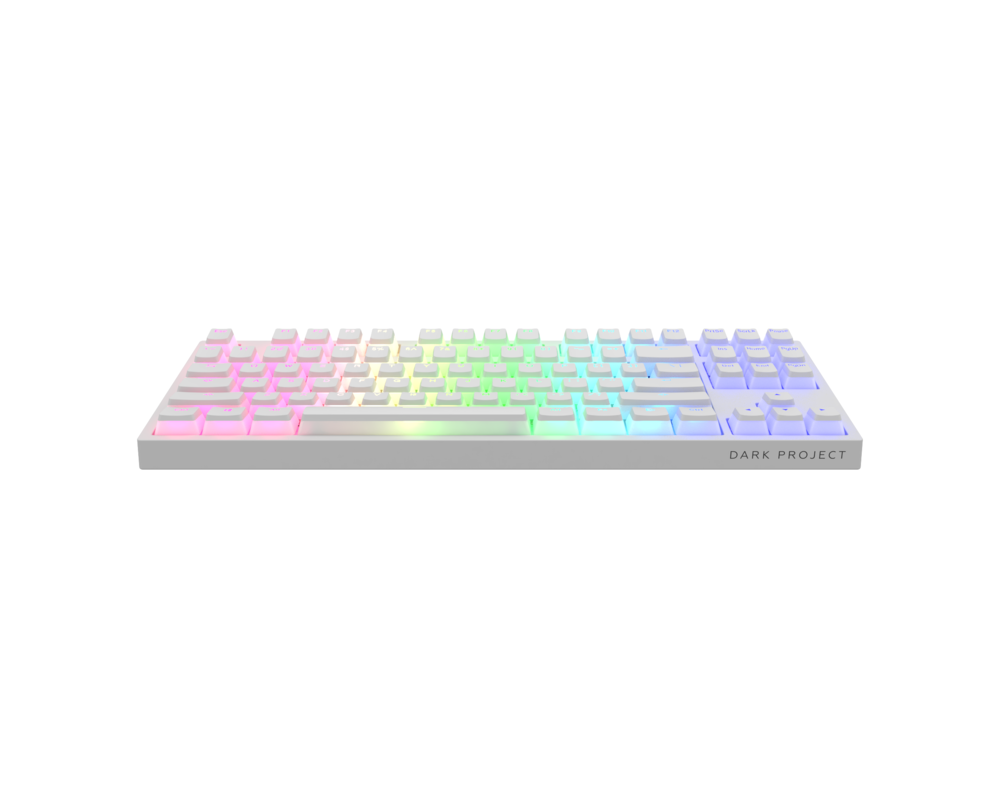 Клавиатура Геймърскa механична клавиатура Dark Project KD87A White TKL - G3MS Sapphire Optical Switches, RGB, PBT Keycaps 3
