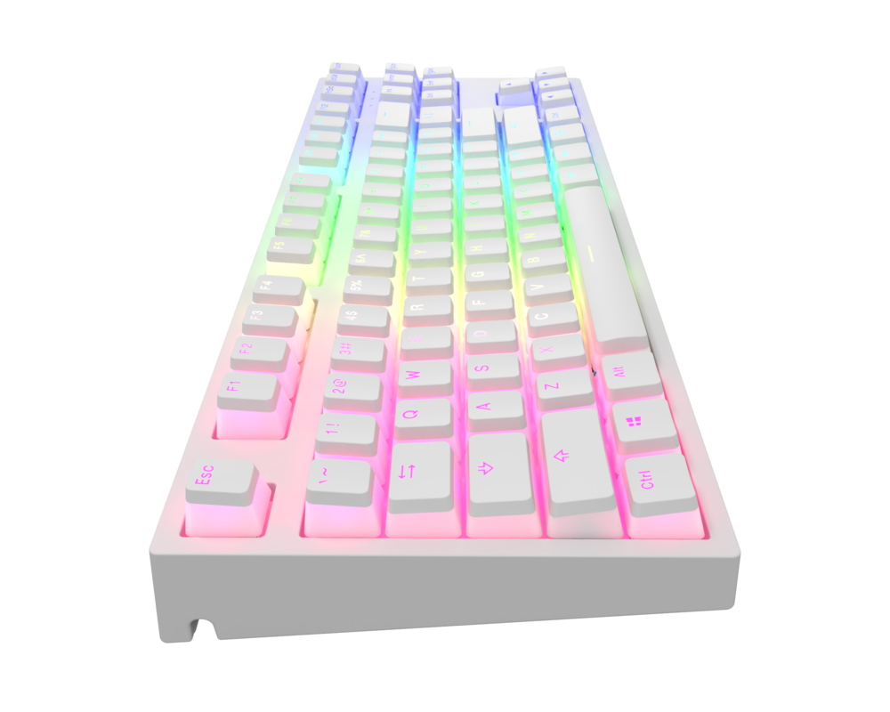 Клавиатура Геймърскa механична клавиатура Dark Project KD87A White TKL - G3MS Sapphire Optical Switches, RGB, PBT Keycaps 5