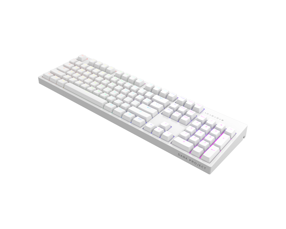 Клавиатура Геймърскa механична клавиатура Dark Project KD104A White - Gateron Mechanical Yellow, RGB, PBT Keycaps 6