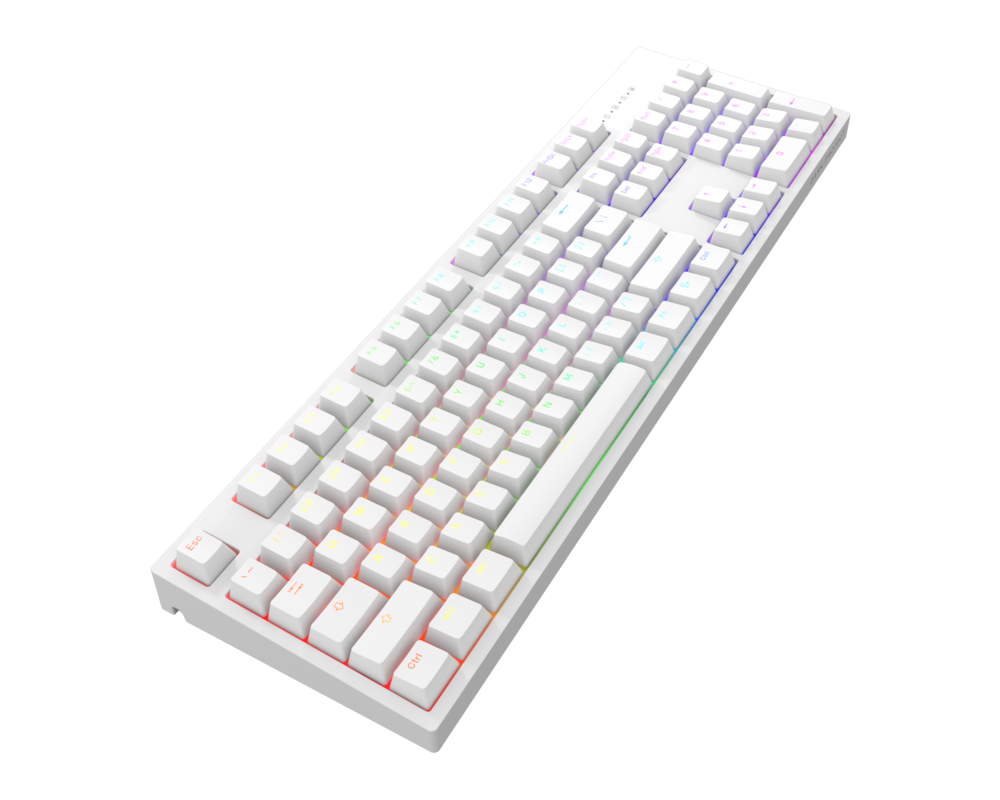 Клавиатура Геймърскa механична клавиатура Dark Project KD104A White - Gateron Mechanical Yellow, RGB, PBT Keycaps 4