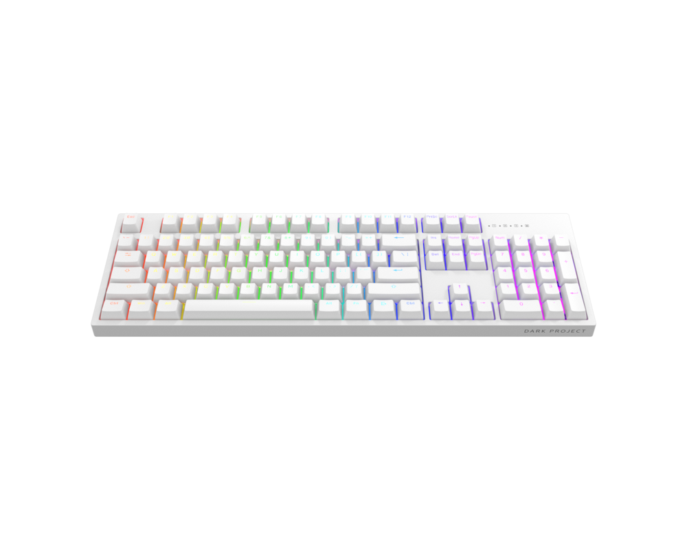 Клавиатура Геймърскa механична клавиатура Dark Project KD104A White - Gateron Mechanical Yellow, RGB, PBT Keycaps 2