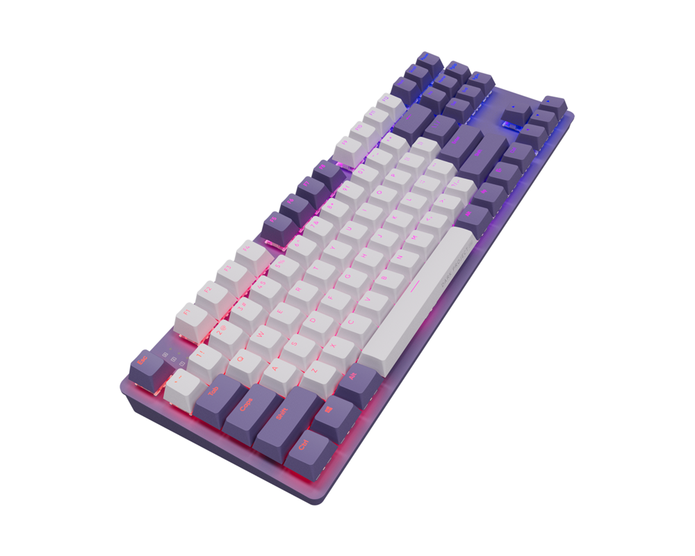 Клавиатура Геймърскa механична клавиатура Dark Project KD87A Violet - G3MS Sapphire Switches, RGB, PBT Keycaps 5