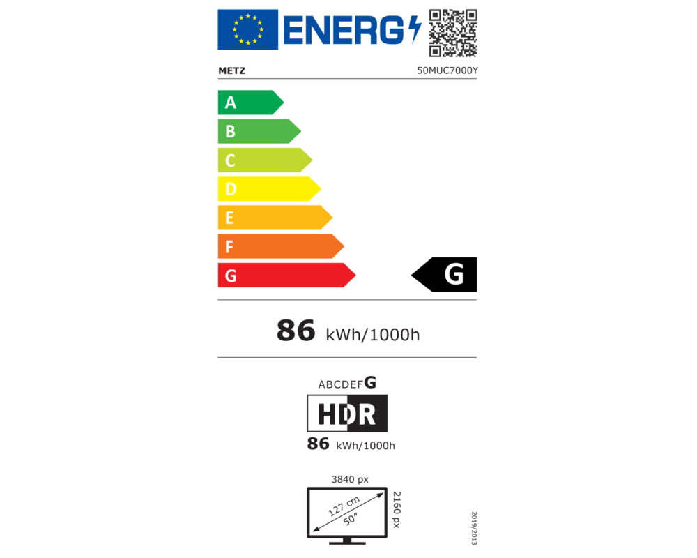 Телевизор METZ 50MUC7000Y, 50(127 см), LED Smart TV Android 10.0, UHD, Клас G, Черен 4