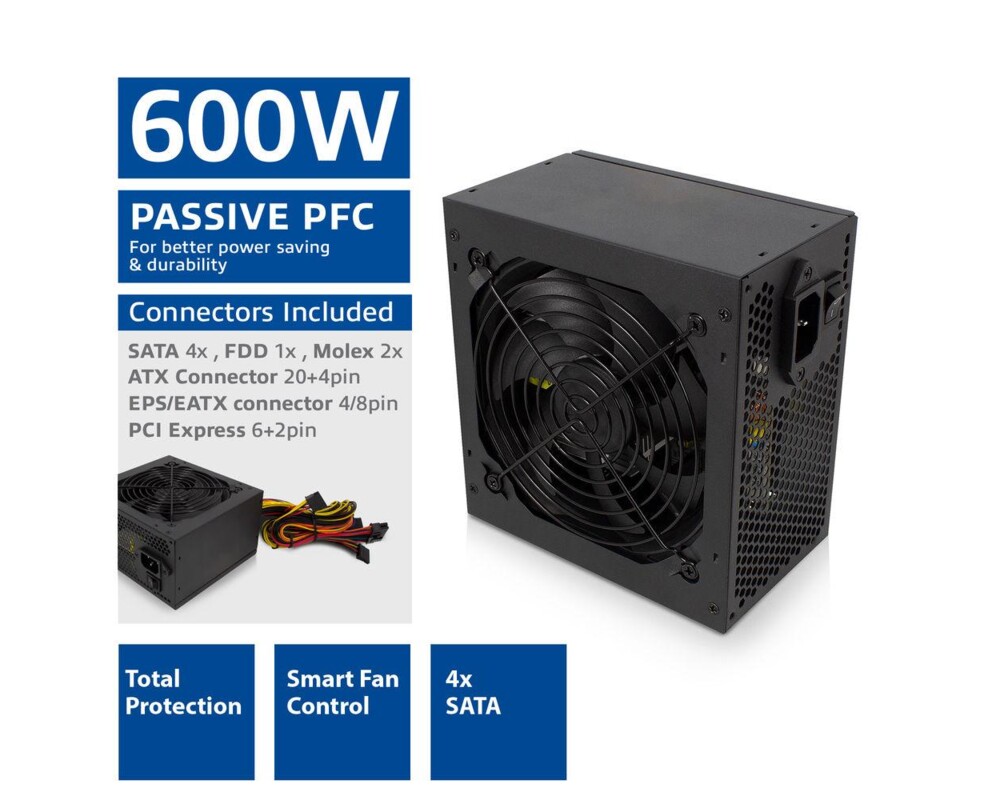 Захранване Ewent EM3908, ATX 600W V3.1 3