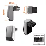 Контролер CableMod 12VHPWR 90 Degree Angled Adapter - Variant A White 4
