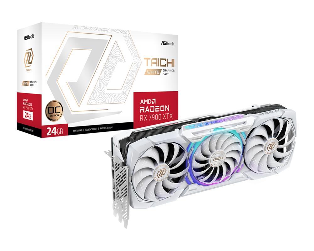 Видеокарта ASRock Radeon RX 7900 XTX Taichi White OC 24GB GDDR6 6