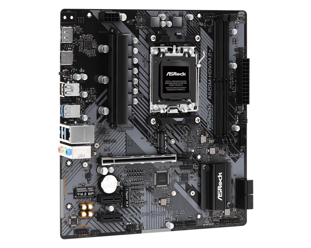Дънна платка ASROCK A620M-HDV M.2+, Socket AM5, mATX 2