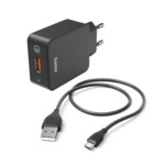 <span>Зарядно</span>  220V micro USB + кабел, 3 A, 201621 <span class='catalog-num-in-name'>HAMA-201621</span> - 