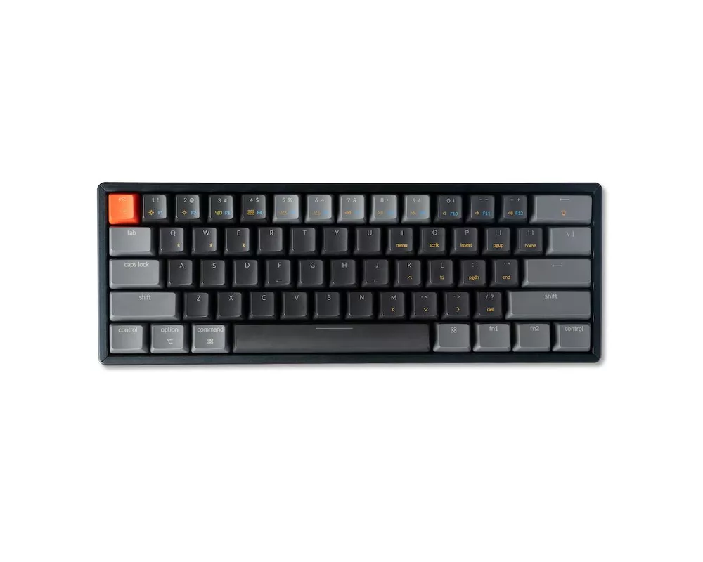 Клавиатура Геймърска Механична клавиатура Keychron K12 Hot-Swappable Aluminum 60% Gateron Red Switch RGB LED ABS 2