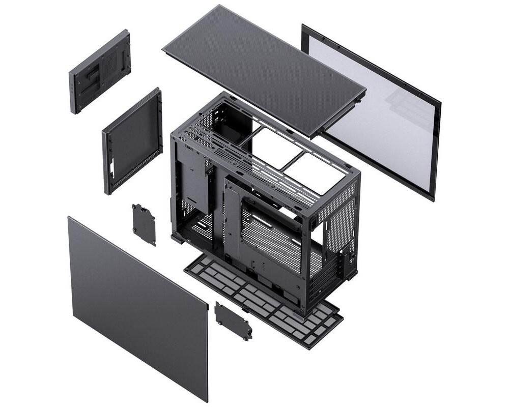 Кутия Jonsbo D31 Screen TG, mATX, Черна 8