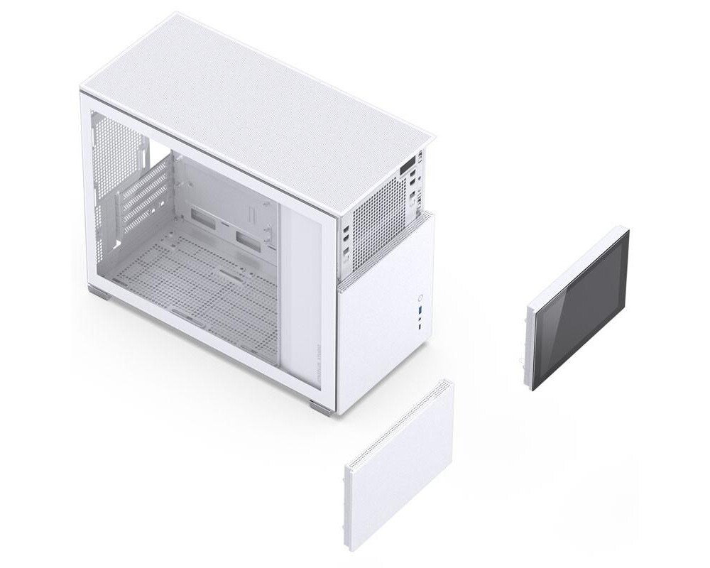 Кутия Jonsbo D31 Screen TG, mATX, Бял 8
