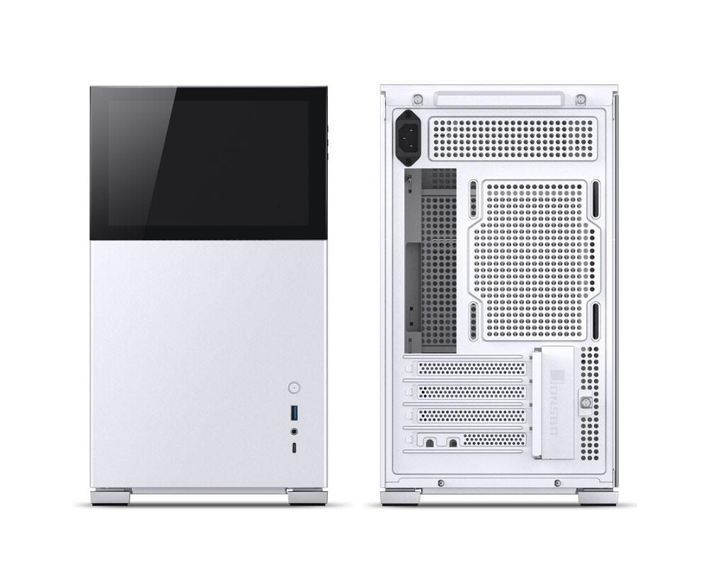 Кутия Jonsbo D31 Screen TG, mATX, Бял 4