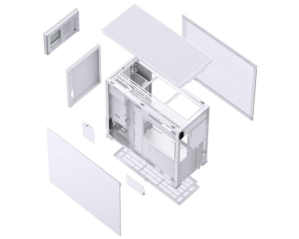 Кутия Jonsbo D41 Screen TG, mATX, Бял 7