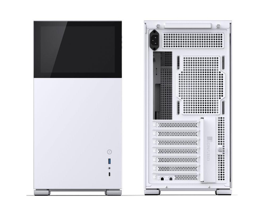 Кутия Jonsbo D41 Screen TG, mATX, Бял 4