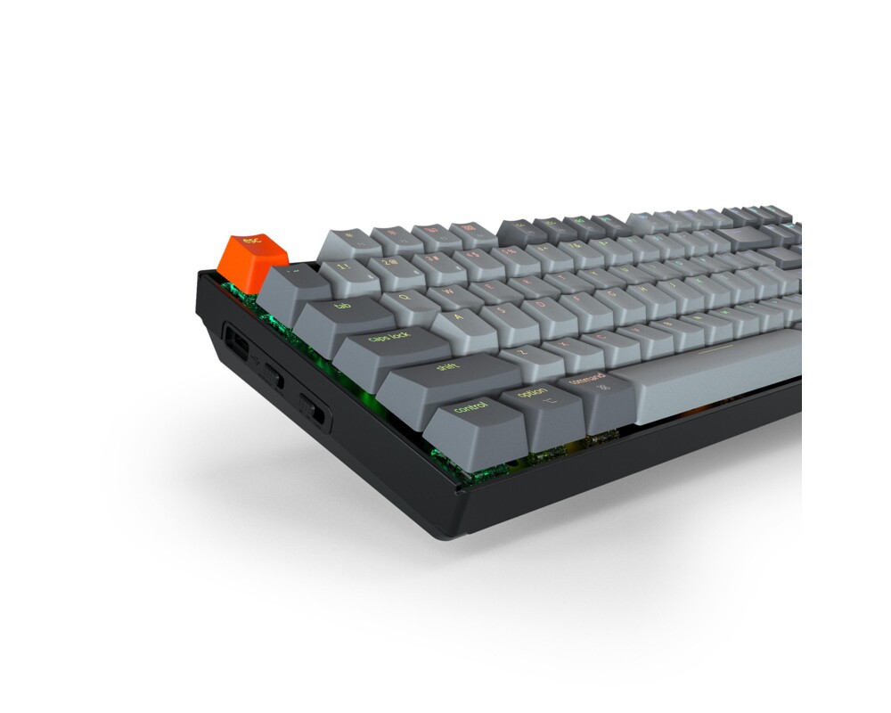 Клавиатура Геймърска Механична клавиатура Keychron K8 TKL Hot-Swappable Gateron Brown Switch RGB LED Plastic Frame 6