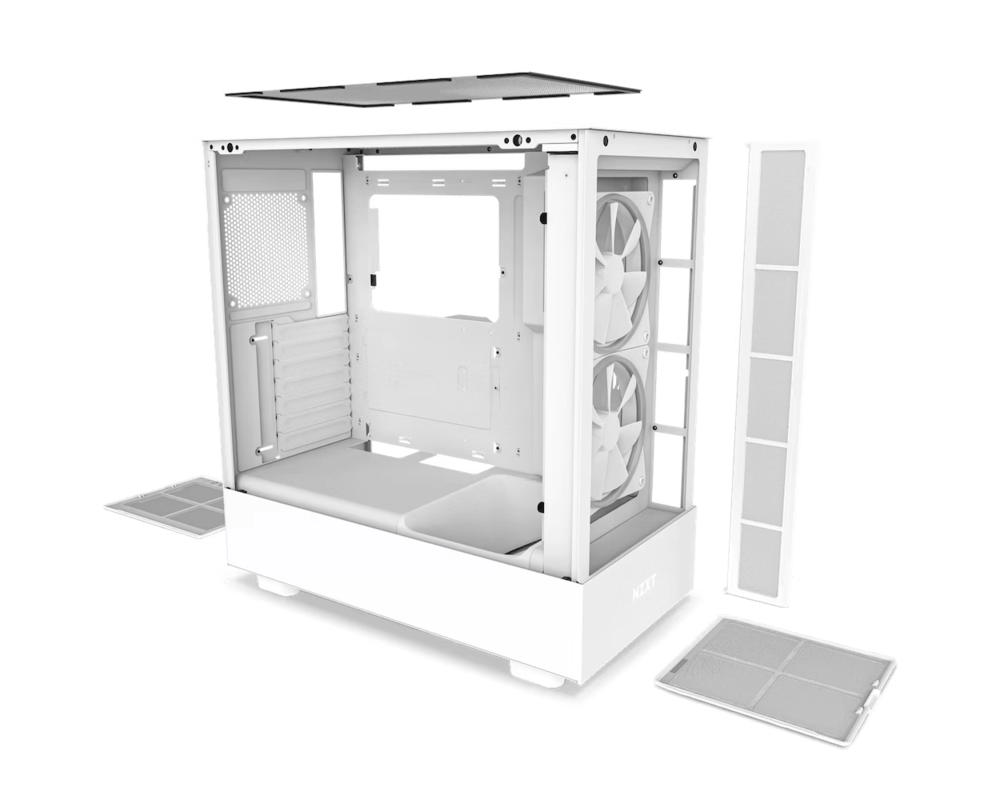 Кутия NZXT H5 Elite Matte White, Tempered Glass, Mid-Tower 6
