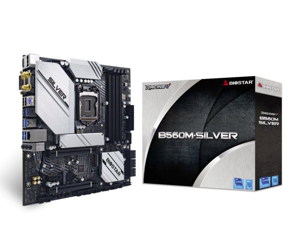 Дънна платка BIOSTAR B560M SILVER, socket 1200, mATX 4