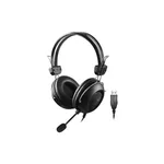 <span>Слушалки</span> A4TECH HU-35, Стерео, USB, Черни <span class='catalog-num-in-name'>HU-35</span> - 
