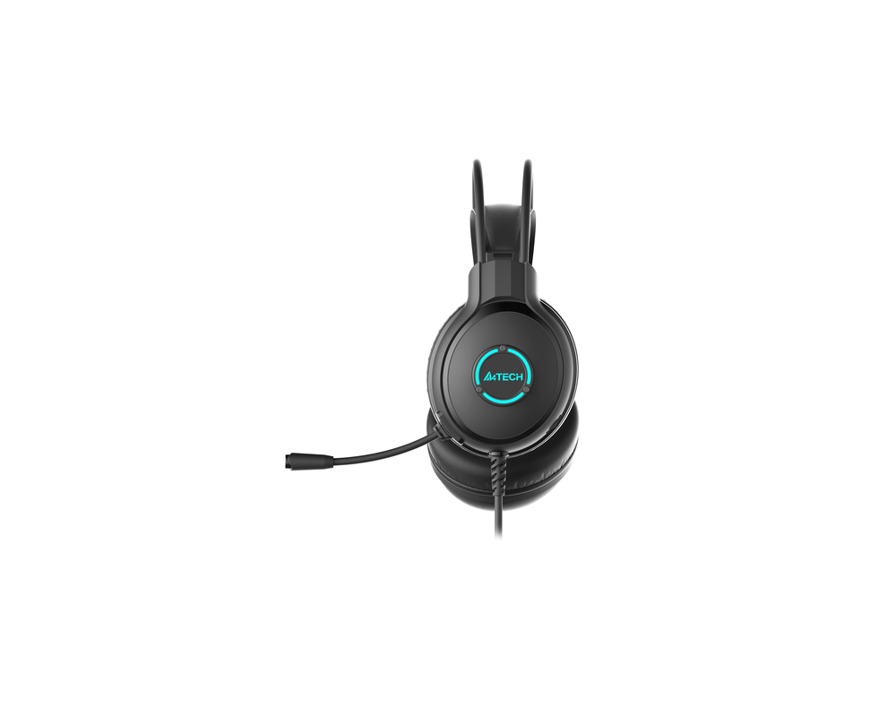 Слушалки A4TECH Fstyler FH300U, RGB, Микрофон, ANC, Черни/Син 4