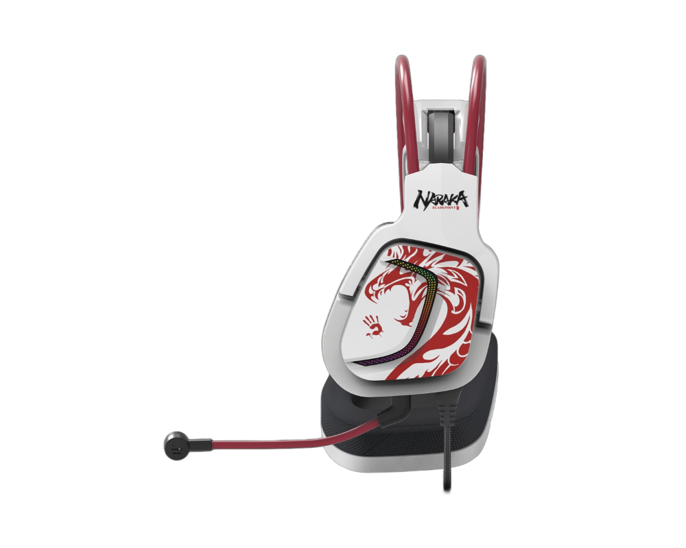 Слушалки Геймърски слушалки A4TECH Bloody G575 Naraka, USB, 7.1, RGB, Микрофон, Бели 2