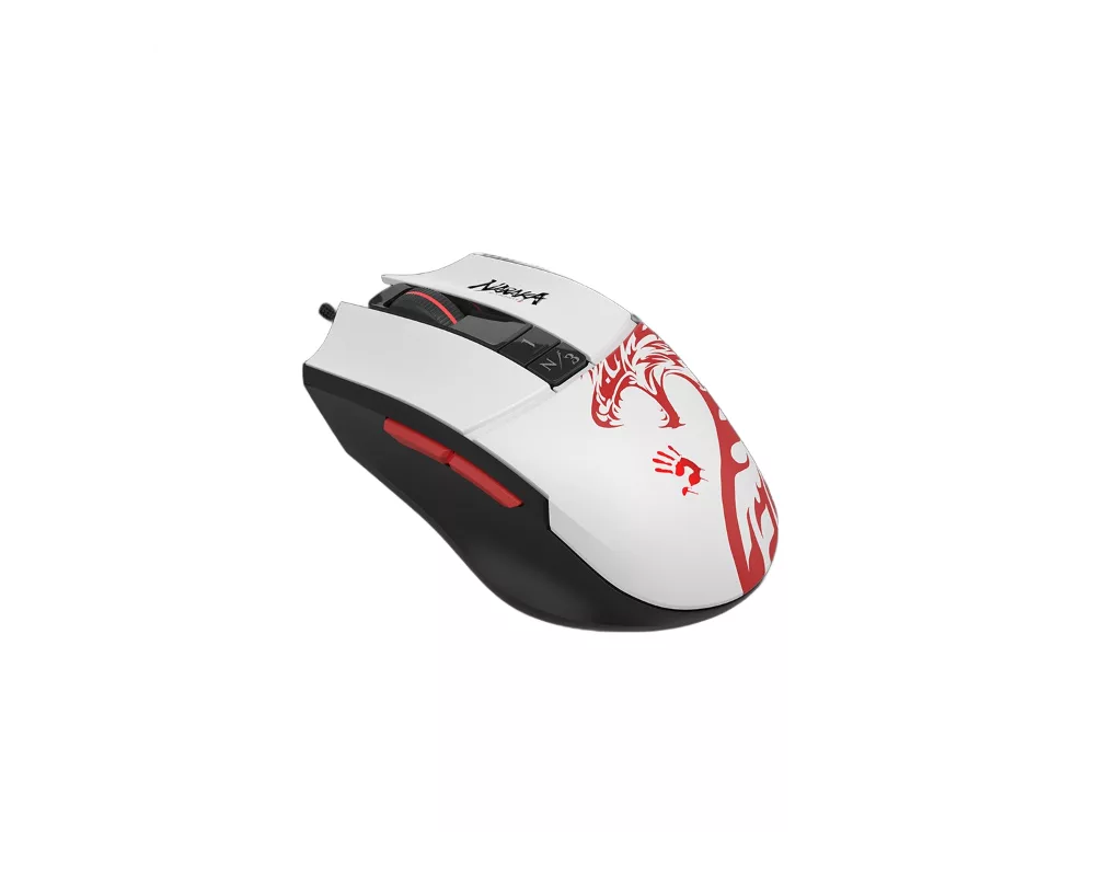Мишка Геймърска мишка A4tech bloody L65 Max, Жична, 12000 cpi, Naraka,Черен/Бял 3