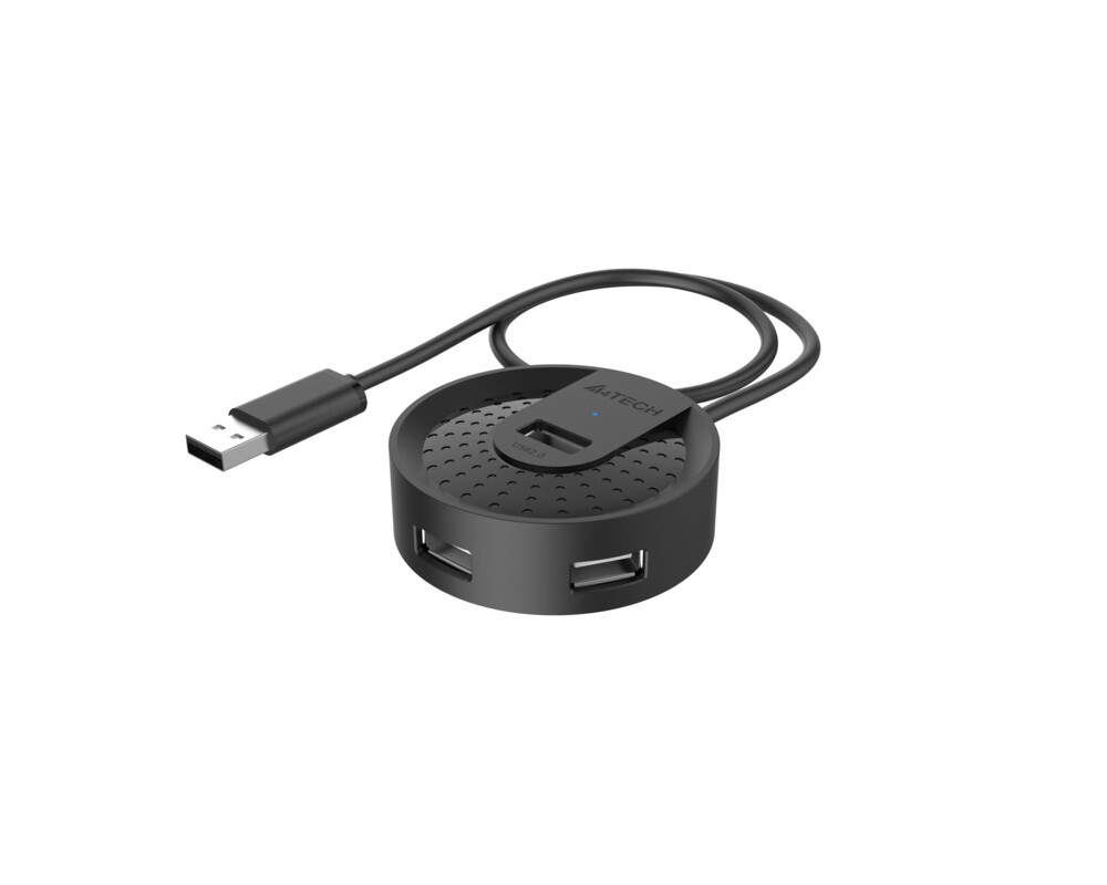 USB хъб A4tech HUB-20, 4 портов, USB 2.0, 480 Mbit/s, Черен 2