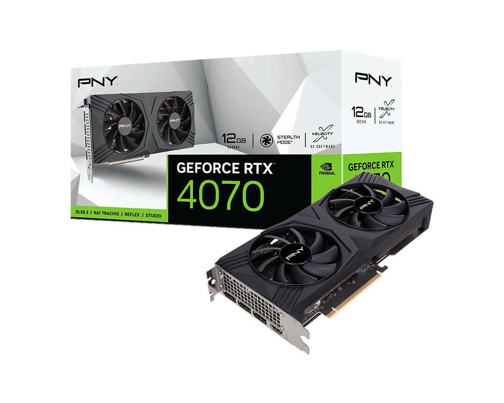 Видеокарта PNY GeForce RTX 4070 12GB GDDR6X VERTO Dual Fan 9