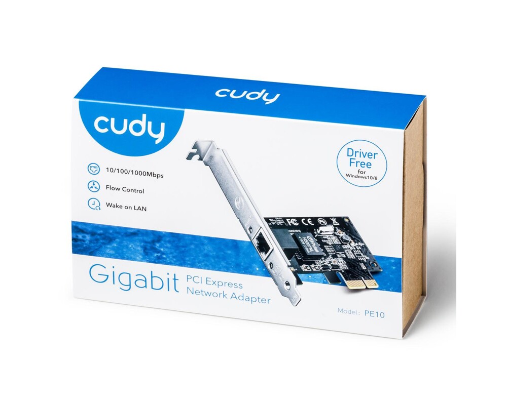 Мрежова карта Cudy PE10, PCIe, 3-бандов, 1 x 10/100/1000 Mbps 3