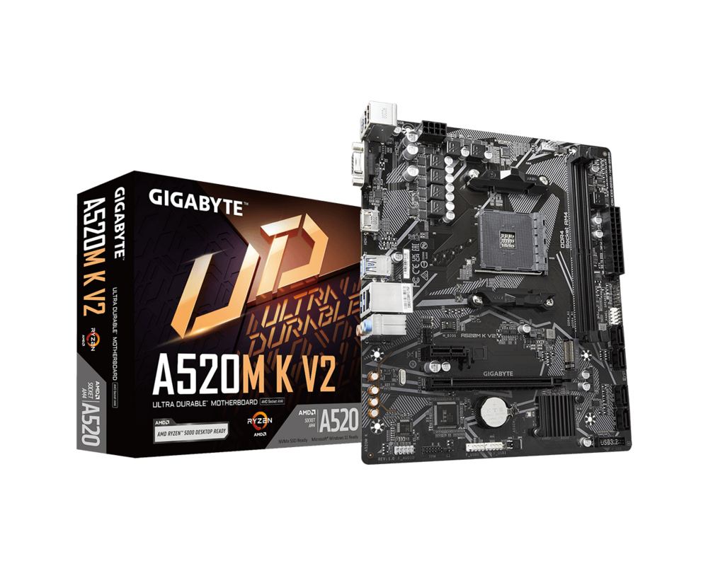 Дънна платка GIGABYTE A520M K V2, Socket AM4 4