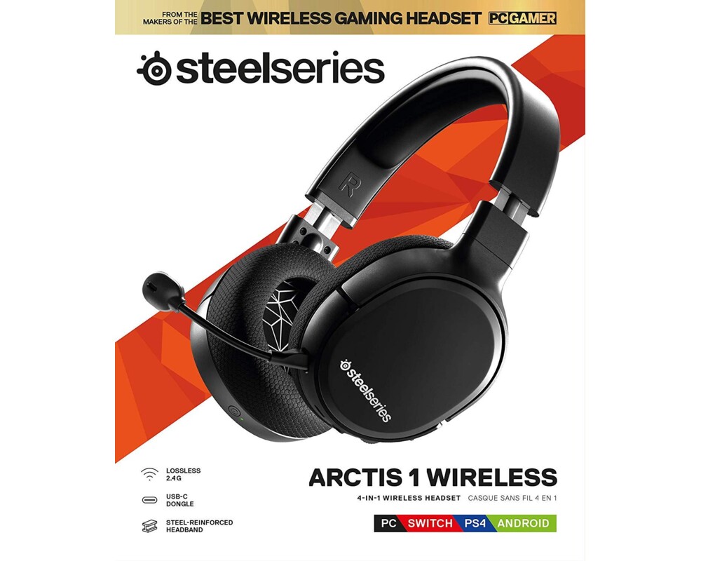 Слушалки Геймърски слушалки SteelSeries Arctis 1 Wireless, Черно 10