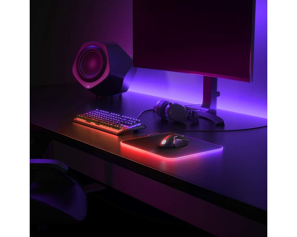 Пад за мишка Геймърски SteelSeries QcK Prism Cloth - Medium RGB, Черен 4