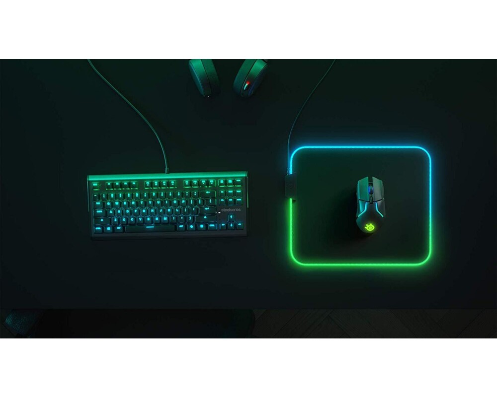 Пад за мишка Геймърски SteelSeries QcK Prism Cloth - Medium RGB, Черен 3