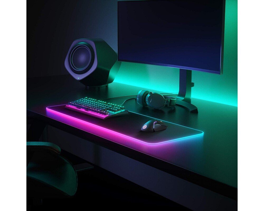 Пад за мишка Геймърски SteelSeries QcK Prism Cloth - XXL RGB, Черен 4