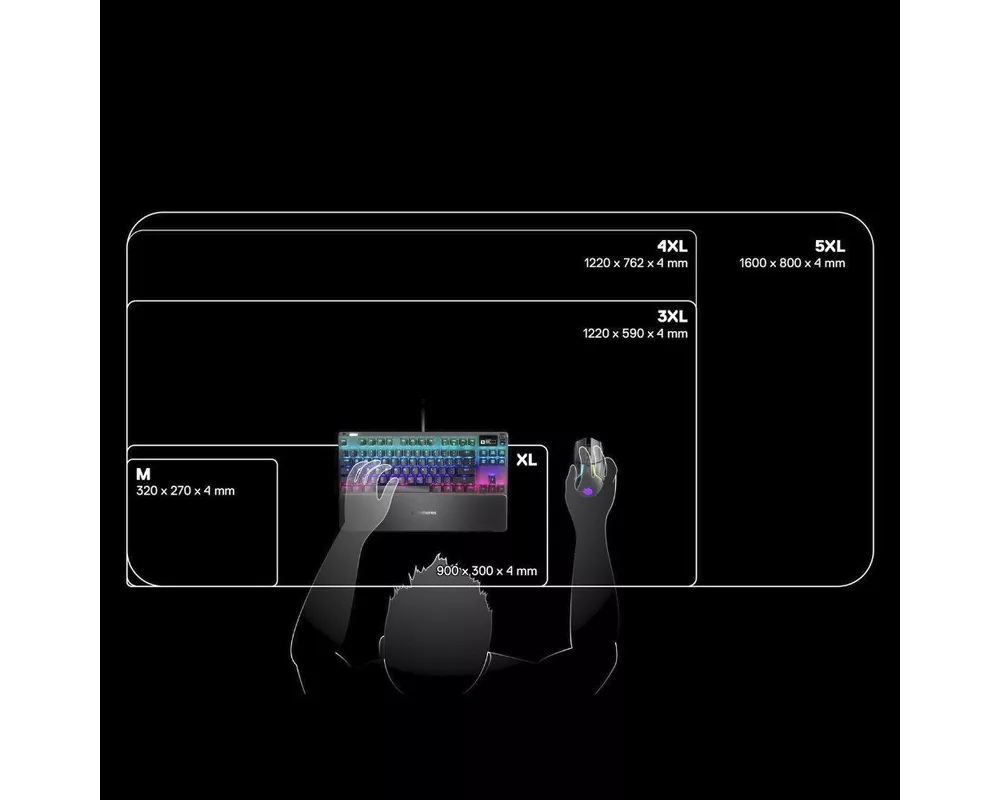 Пад за мишка Геймърски SteelSeries QcK Prism Cloth 3XL, RGB, 63511, Черен 6