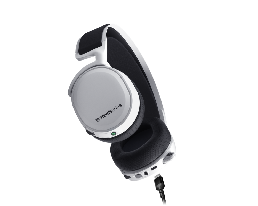 Слушалки Геймърски слушалки SteelSeries, Arctis 7+, Микрофон, Бял 2