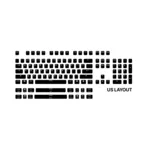 Геймърски аксесоари Капачки за механична клавиатура Steelseries PrismCaps PBT Doubleshot 104-Keycap Black US-Layout 3