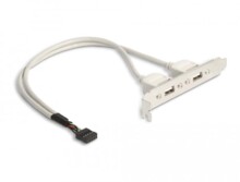  Скоба Delock, За монтаж в PC, USB 10 pin към 2 x USB 2.0 type A 663030 DELOCK-71000 на топ цена - PIC.bg
